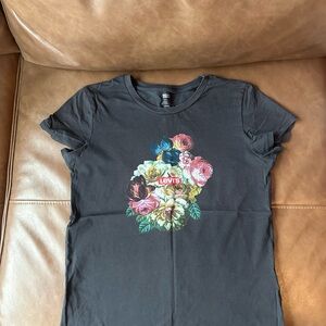Levi's Women's Black Tee with Floral Design